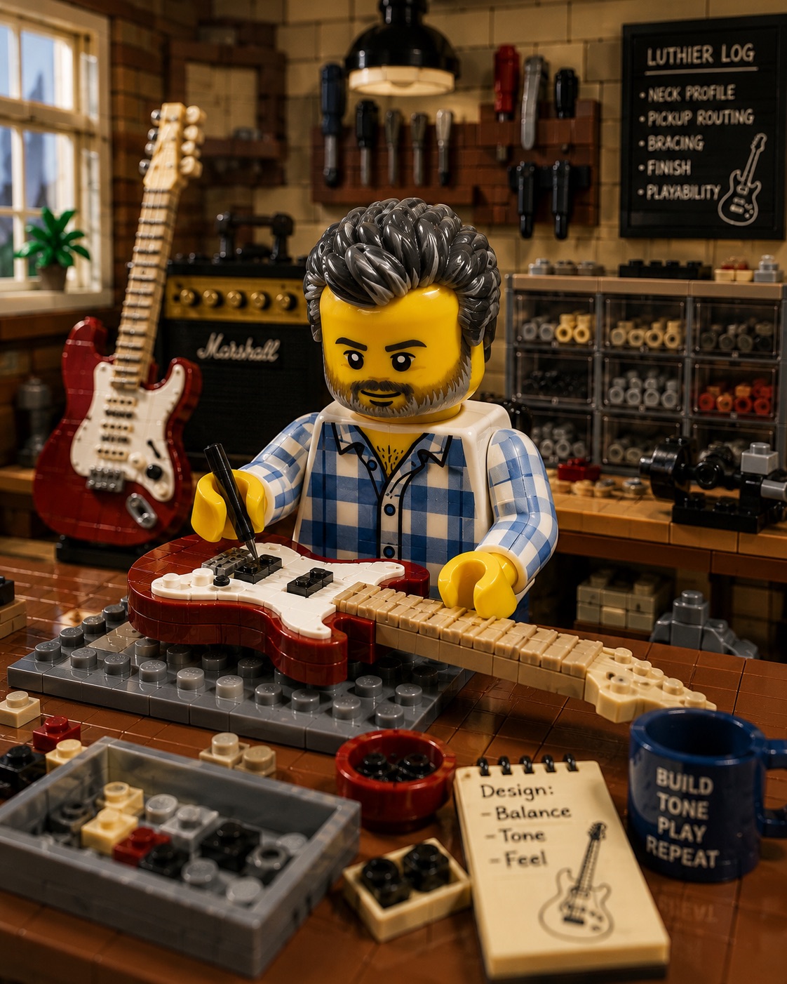Guitar-building process